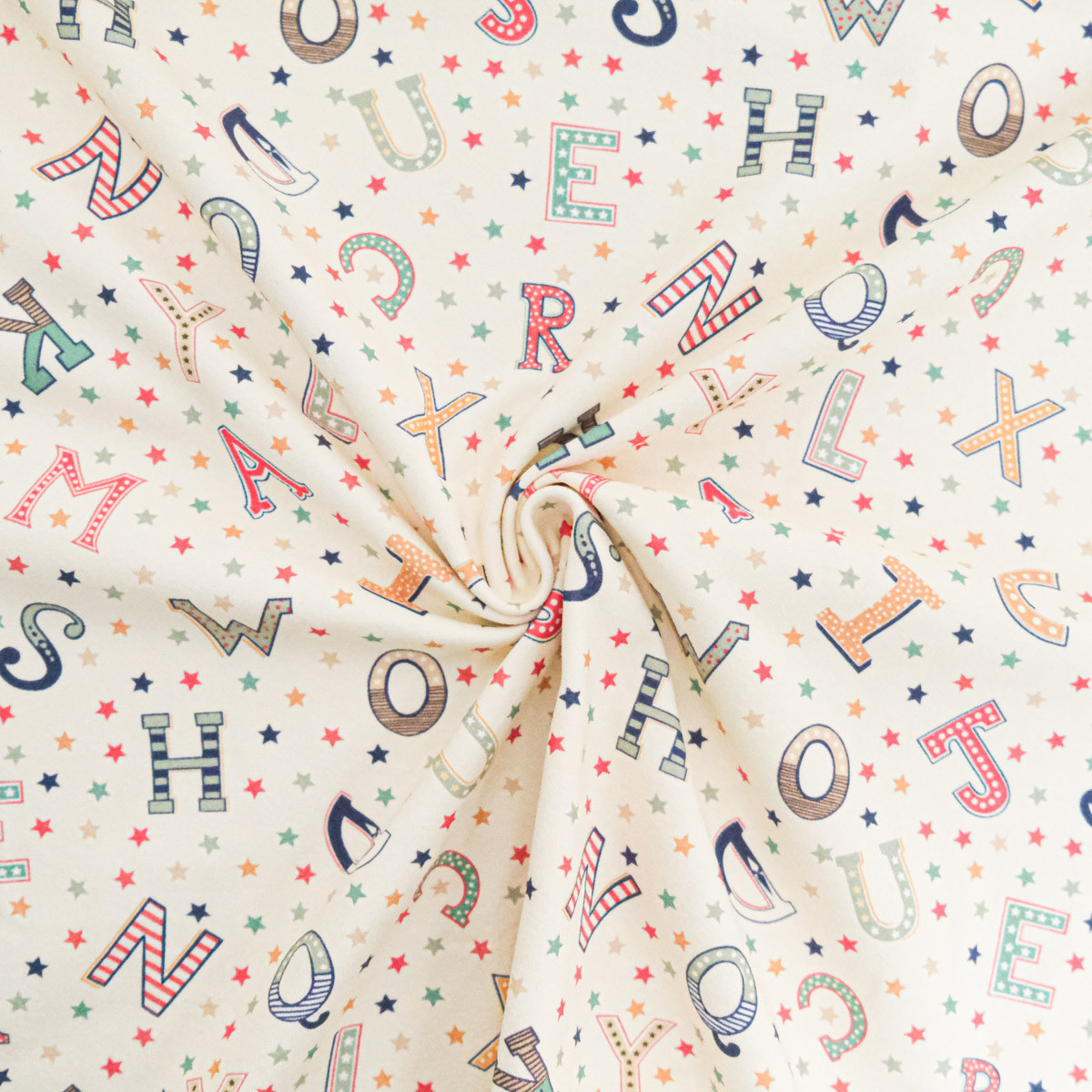 Alphabet-Printed Cotton Jersey - Maison Klem